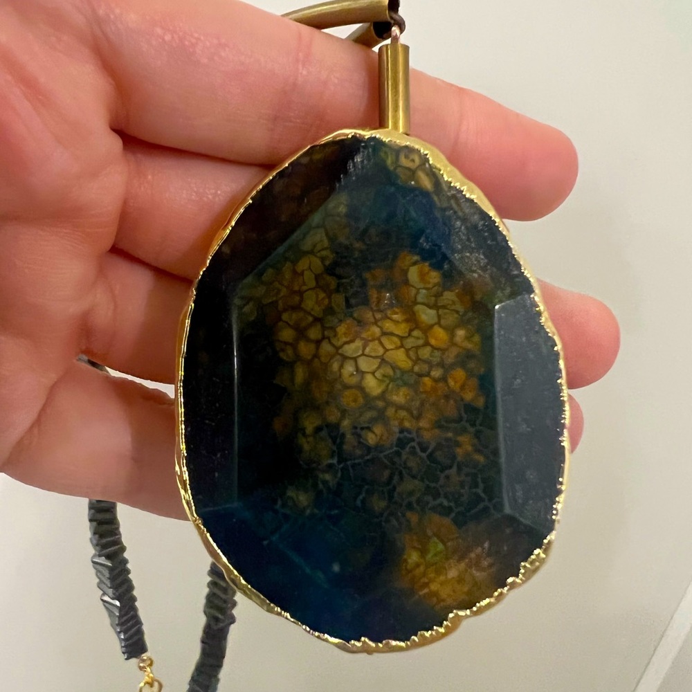 Unique Stone Statement Necklace - image 3